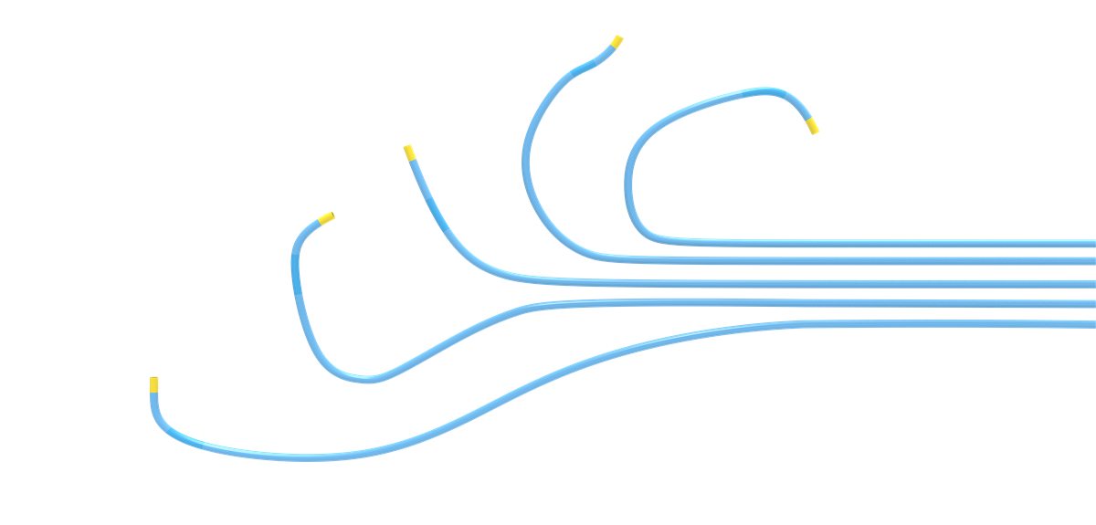 Guiding catheter product image for cath lab distributor cooperation